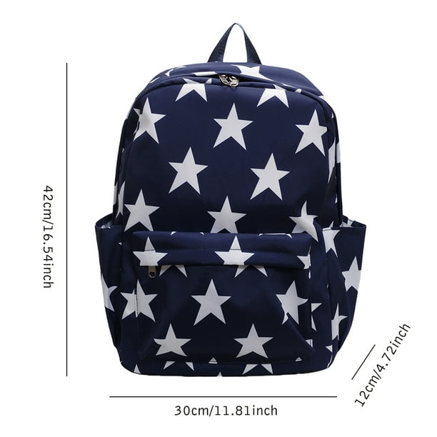 Mochila Con Estampado De Estrellas Y Estuche Para Lápices  3 Piezas Para Estudiantes De Primaria Y Adolescentes Rosa