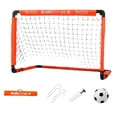 thumbnail image 1 of Portería de fútbol Red de fútbol portátil para juegos de patio trasero y porterías de entrenamiento para niños y jóvenes Práctica de fútbol con bolsa Bomba de bola naranja M w, 1 of 8
