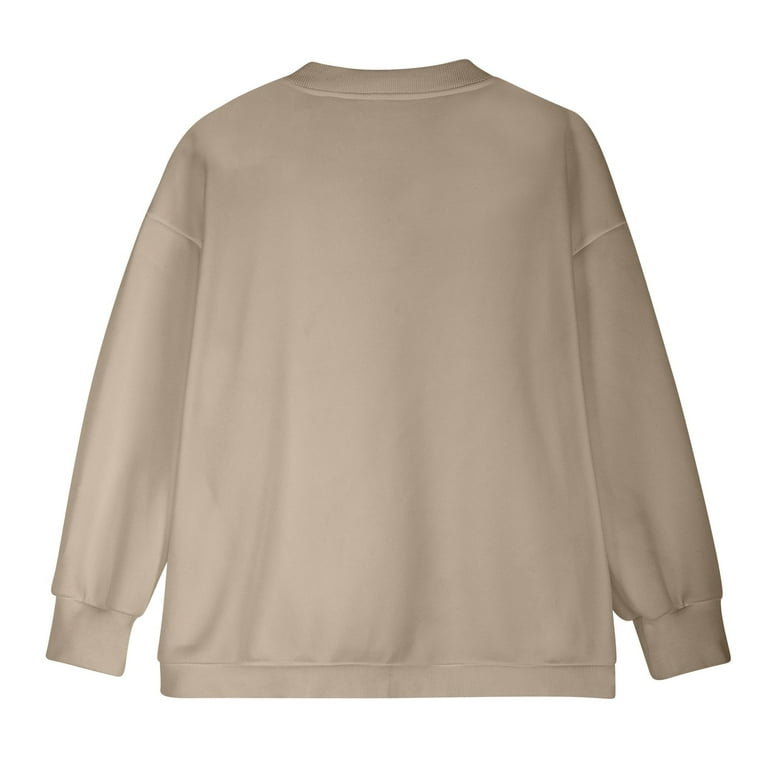 Front Zip Sweatshirt Jacket No Hood Womens Solid Cotton