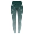 thumbnail image 4 of adviicd Christmas Leggings for Women Snowflake Butt Lifting Cute Yoga Legging Holiday Gym Tight (Mint Green, XXL), 4 of 4
