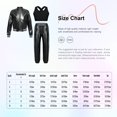 thumbnail image 5 of Miutii Kids Girls Street Hip Hop Dance Outfits Long Sleeve Shiny Metallic Bomber Jacket Vest and Harem Trousers Set Silver 8, 5 of 5