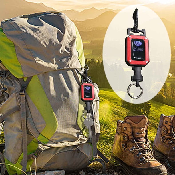 Outdoor Easy To Pull Buckle Elastic Rope Extension Line Easy To Pull Key Chain Retractable Key Chain