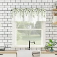 thumbnail image 5 of Valances Curtain Sage Green Floral Kitchen Rod Pocket Short Panels Watercolor Eucalyptus Leaves Retro Window Treatment Topper Curtains for Living Bedroom Farmhouse 1 Panel 54x18 in, 5 of 6