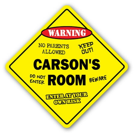 Carson S Room Sign Crossing Zone Xing Indoor Outdoor 14 Tall Kids Bedroom Decor Door Children S Name Boy Girl