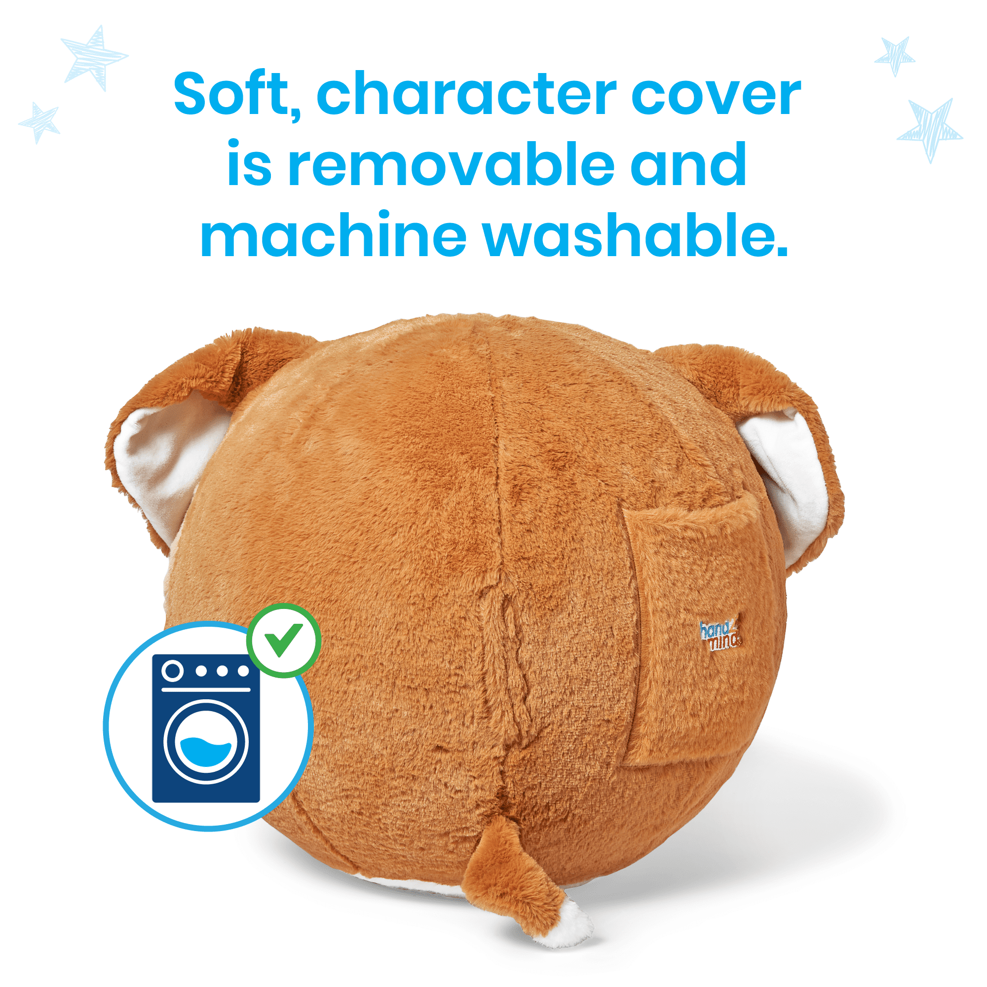 hand2mind BubblePlush Yoga Ball Buddy, Puppy