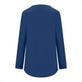 thumbnail image 6 of miqiqism Great discounts！Women Shirts Round Neck Pullover Tops Loose Tunic Blouses Solid Tees Juniors Long Sleeve Clothing Fall,Solid_Dark Blue,Medium, 6 of 6