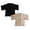 Black 1PCS & Khaki 1PCS, variant on 2 Pack Crop T-Shirts for Women Solid Crew Neck Half Sleeve Drop Shoulder Loose Fit Casual Tees Summer Versatile Tops