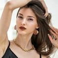 thumbnail image 7 of Woodgrain Bark Acrylic Dangle Round Earrings For Women Circle Earrings Drop Jewelry, 7 of 7