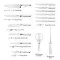 thumbnail image 4 of Sabatier Forged Triple Rivet Knife Block Set, 15-Piece, White, 4 of 5