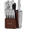 thumbnail image 1 of Juego de cuchillos Astercook de 15 piezas con bloque de acero inoxidable alemán, 1 of 7