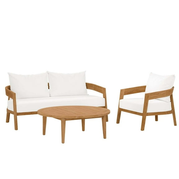 Brisbane 3-Piece Teak Wood Outdoor Patio Outdoor Patio Set