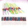 thumbnail image 4 of EeaseMX 60 palillos para sombrillas, palillos para tartas, palillos creativos para cócteles, bebidas, frutas, postres, para fiestas y bares (50 paraguas de papel + 50 pajitas), 4 of 7