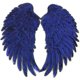 thumbnail image 1 of Parche de lentejuelas con alas de ángel (azul) - Patrón bordado Etiqueta engomada del ala Chaqueta Jeans Camiseta Ropa Ropa de camuflaje, 1 of 5