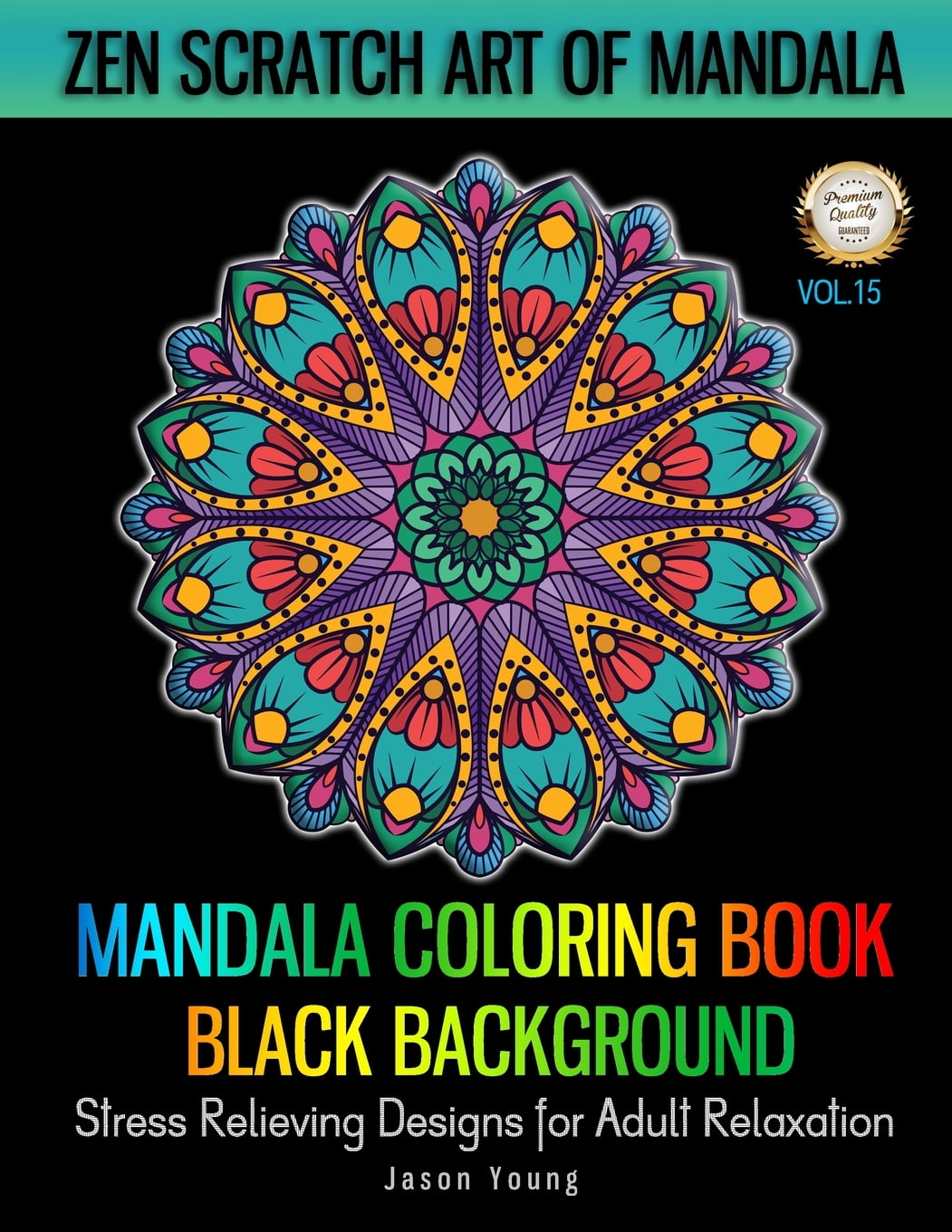 Creative Haven Coloring Books: Mandala Coloring book Black Background ...