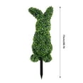 thumbnail image 3 of Easter Bunny Topiary Tree 2 PCS, 27.2'' Green Artificial Bunny-Shaped Topiary Tree Pot Easter Bunny , Easter Rabbit Boxwood Topiaries for Easter Porch Decor Outdoor/Indoor, 3 of 8
