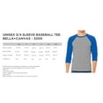 thumbnail image 2 of Bella+Canvas Unisex 3/4 Sleeve Baseball Tee - Men Women Raglan T-Shirt 3200 - Cotton Polyester Sport Style Shirt Gift for Mens Ladies, 2 of 2