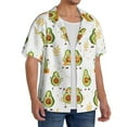 thumbnail image 2 of KLL Lovely Avocado Print Men's Shirt Short Sleeve Button Down Summer Cuba Beach Shirts- 4X-Large, 2 of 5