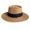 Khaki, variant on Woven Straw Sun Hat with Adjustable Drawstring, Wide Brim Beach Cap for Women Summer Vacation Travel