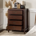 thumbnail image 4 of Chateau Lyon Annabelle Four Drawer Solid Wood Walnut Dresser, 4 of 17