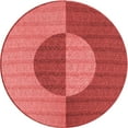 thumbnail image 1 of Ahgly Company Tapis Rond Lavable en Machine Intérieur Transitionnel Rouge, 8 Pieds Rond, 1 of 7