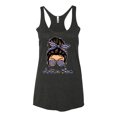 thumbnail image 3 of Autism Awareness Mom Life Messy Hair Bun | Cool Support Neon Print Bandana Mother's Day Tri-Blend Racerback Tank Top, Vintage Black, X-Large, 3 of 5