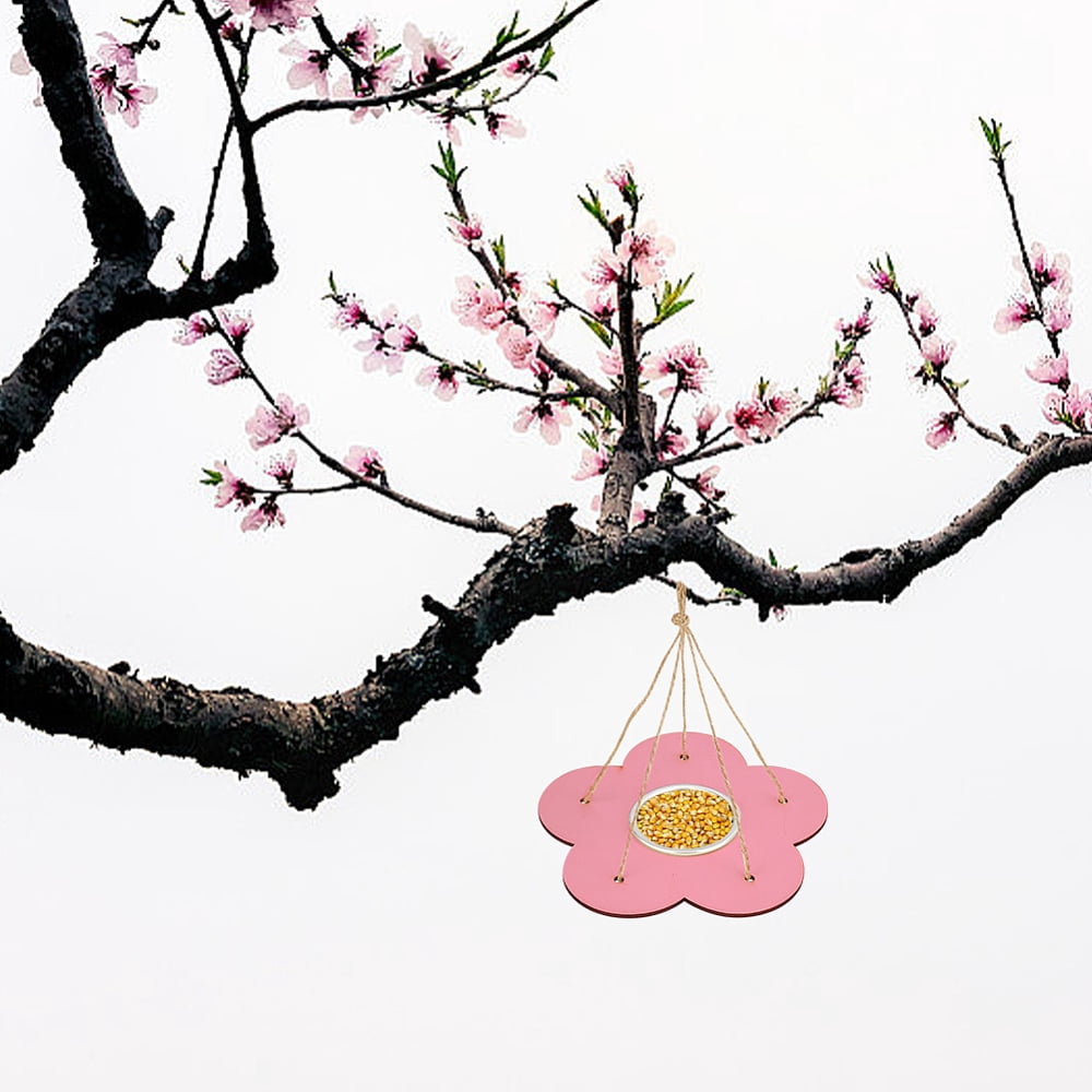 Flower DIY Wooden Bird Feeder Children's Outdoor Hanging Bird House Craft Kit Colorful 147x156x2.5mm