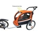 thumbnail image 2 of Booyah Strollers Double Child Baby Bike Bicycle Trailer, Jogger, Stroller with Suspension (Orange), 2 of 5
