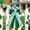 B, variant on QuanTara Large St. Patrick's Day Decorative Bow, 19.7"x11.81" Wreath & Tree Topper Ribbon with Shamrock Print for Front Door, Indoor Outdoor Wall, Party Supplies, Green & White Nylon