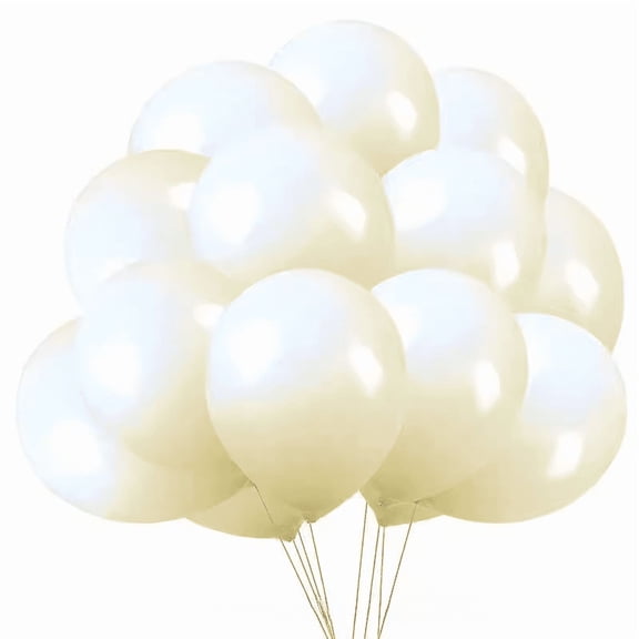 suxuMhao Party Balloons, 10 Inch Round Inflatable Latex Balloons, 40 Pcs Dark White Balloons for Wedding Decorations, Birthday Party, Outdoor Balloons, Perfect Decoration for Holiday Gatherings