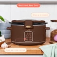 thumbnail image 3 of Beautiful 4 QT Digital Slow Cooker with Hinged Locking Lid, Chocolate by Drew Barrymore, 3 of 10