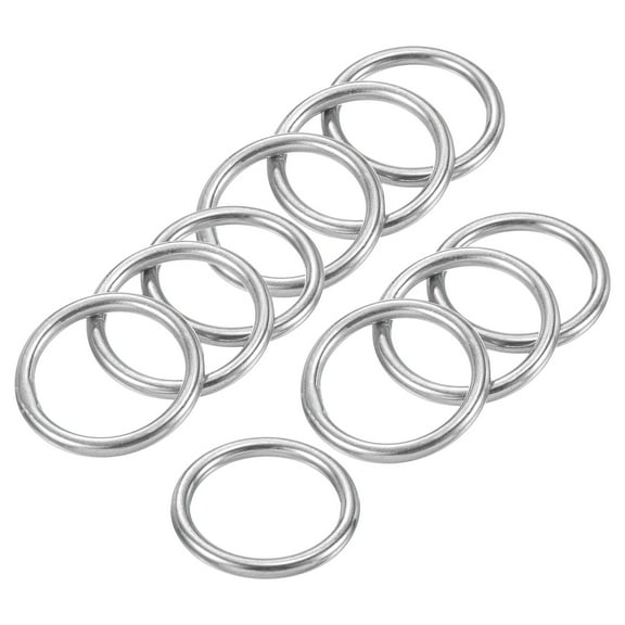 20mmx26mm Dia 304 Stainless Steel O Ring Seamless Welded O-Ring for DIY 10 Pack