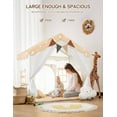 thumbnail image 3 of Besrey Kids Play Tent for Boy and Girl,Toddler Playhuose Tent for Indoor & Outdoor,Child Playhuose with Padded Mat and Lights,White, 3 of 10