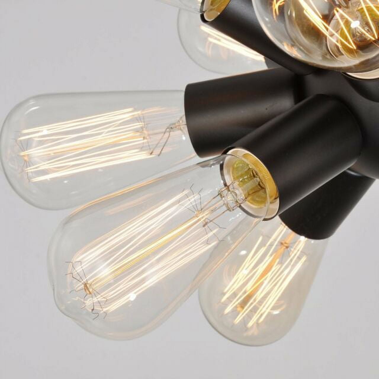 Modern Metal Hanging Ceiling Chandelier With 12 Lights Black finish