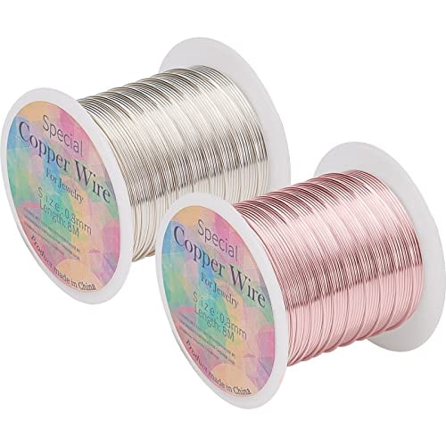 Artistic Wire Colored Copper Wire Spool - Dead Soft Tarnish Resistant 18 20  22 24 26 28 30 32 34 Gauge Wrapping Beading Bendable Craft Wire, Jewelry  Making Supplies, Floral Crafting Wire