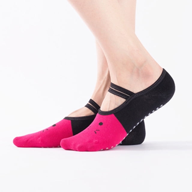 Chaussettes Rouges Mode Femmes Antidérapantes Séparées pour Yoga Sport Ballet Danse