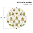 thumbnail image 2 of Yiaed Lovely Avocado Print Leather Coasters for Drinks - Cup Coasters Coffee Table Kitchen Table Bar, Home & Office Gifts Handmade Drink Coasters-Round Shape, 2 of 6