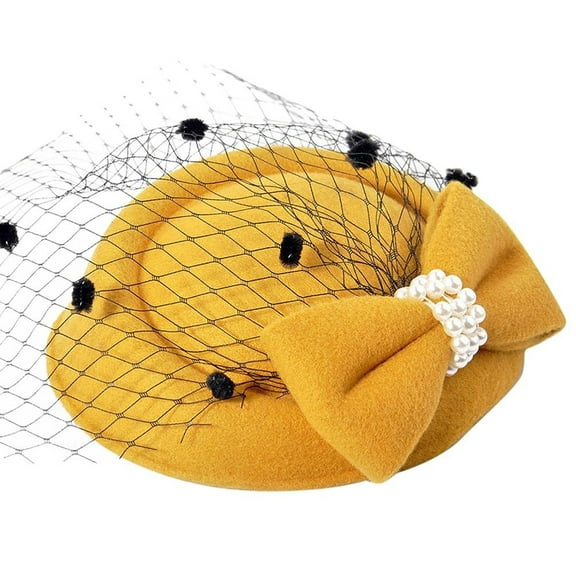 Visland Fascinators Hats 20s 50s Hat Pillbox Hat Cocktail Tea Party Headwear with Veil for Girls and Women