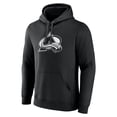 thumbnail image 2 of Men's Black Colorado Avalanche Personalized Name & Number Monochrome Pullover Hoodie, 2 of 3