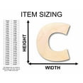 thumbnail image 2 of Unfinished Wood Block Letter C - Craft - up to 46" DIY 8" / 1/2", 2 of 3