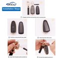 thumbnail image 4 of Key Fob Cover Compatible with Fit for Ford C-Max Edge Escape Expedition Explorer Flex Focus Taurus Lincoln MKS MKT MKX Navigator Key Case Shell with Keychain Case Holder Protector,1,Black, 4 of 6