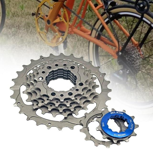 Rueda libre de bicicleta Colamx Piñón de acero de 7 velocidades bicicleta plegable montaña Azul