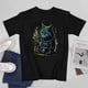 thumbnail image 4 of Weapon Cat T-shirt Cartoon pattern T-shirt Unisex tees Retro T-shirt, 4 of 5
