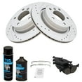 thumbnail image 2 of Performance Drilled Slotted Rotor & Metallic Brake Pad Rear Kit w/Fluids for BMW BKA18776 Fits select: 2001-2005 BMW 325, 2000 BMW 323, 2 of 6