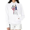 thumbnail image 4 of Women's G-III 4Her by Carl Banks  White Texas Rangers Baseball Girls Fleece Pullover Hoodie, 4 of 5