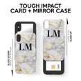 thumbnail image 4 of Personalised White x Gold Streaks Marble Initials iPhone 12 Case,iPhone 16 Plus, 4 of 4