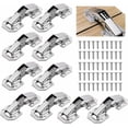 thumbnail image 1 of 10 piezas de bisagras para puertas de armario, bisagras para puertas de cocina, bisagras para muebles de 3 pulgadas y 90°, bisagras invisibles, tornillos a juego, 1 of 4