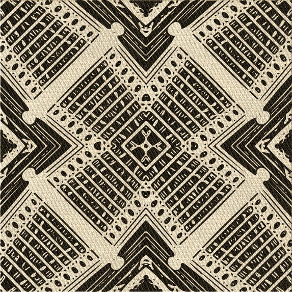 Ahgly Company Machine Washable Indoor Square Transitional Khaki Gold Area Rugs, 5' Square