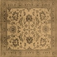 thumbnail image 1 of Ahgly Company Indoor Square Oriental Brown Traditional Area Rugs, 4' Square, 1 of 4