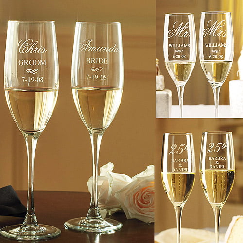 personalized champagne flutes plastic