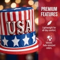thumbnail image 4 of Patriotic Top Hat, with American Flag, Red White Blue, Classic Festive Look, Fit For Holiday Celebration, Costume Event, Themed Party Independence Day 250th Anniversary, 4 of 7